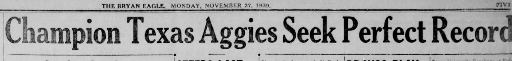The Eagle Archives: November 27, 1939